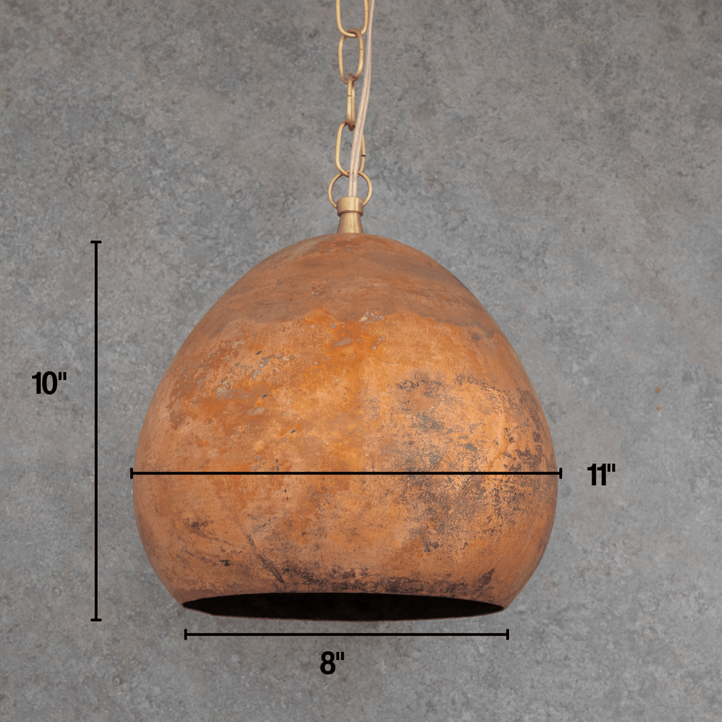 Oxidized Copper Teardrop Pendant Light — product detail 2