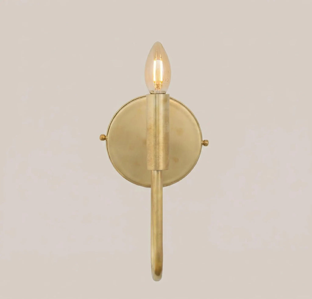 Arched Brass Candle Wall Sconce — product detail 6
