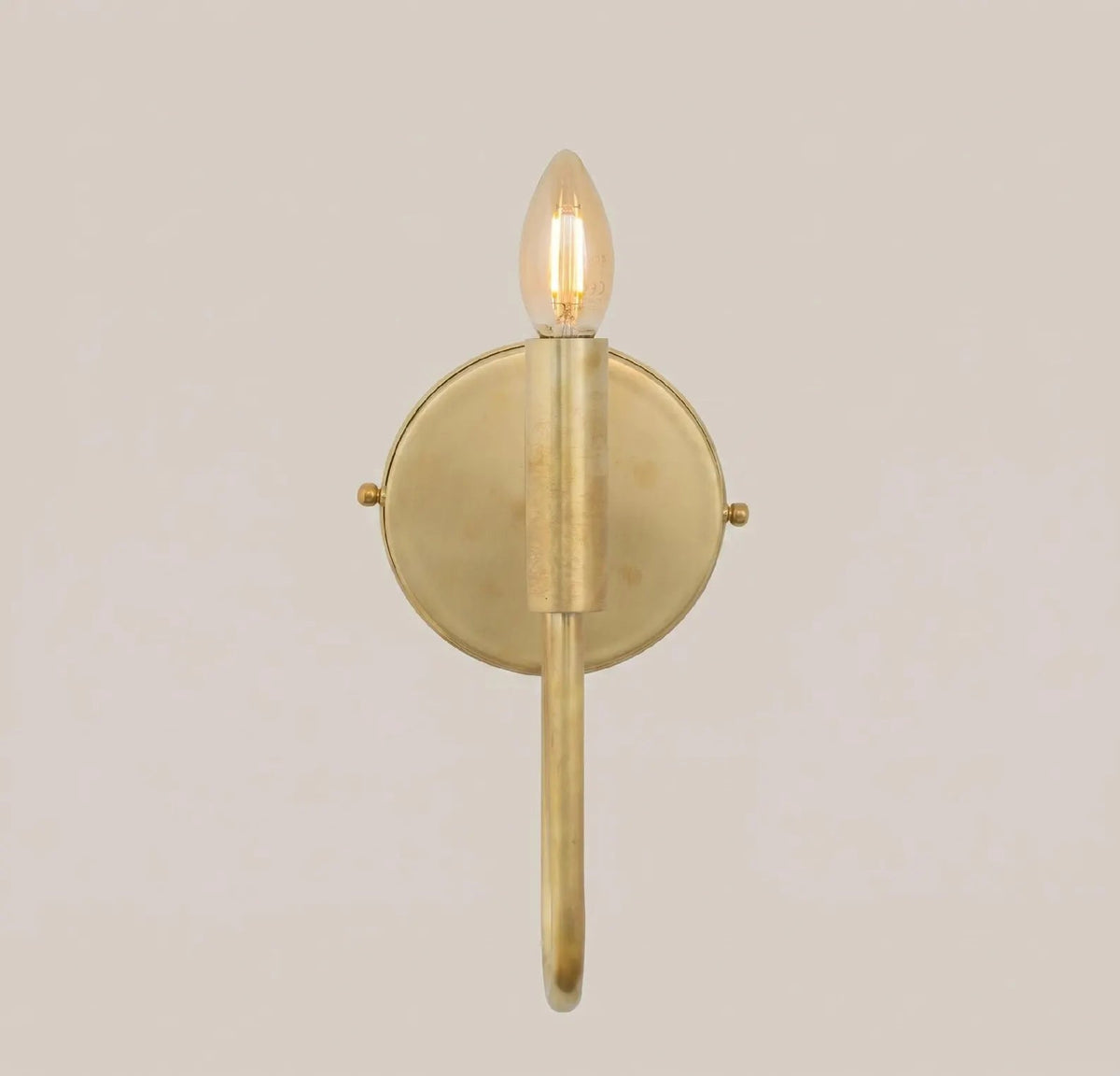 Arched Brass Candle Wall Sconce — product detail 6