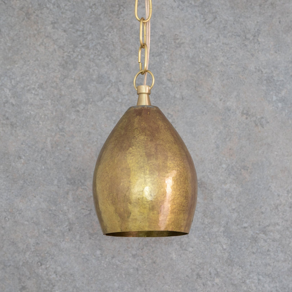 Hand-Forged Brass Teardrop Pendant Light — product detail 3