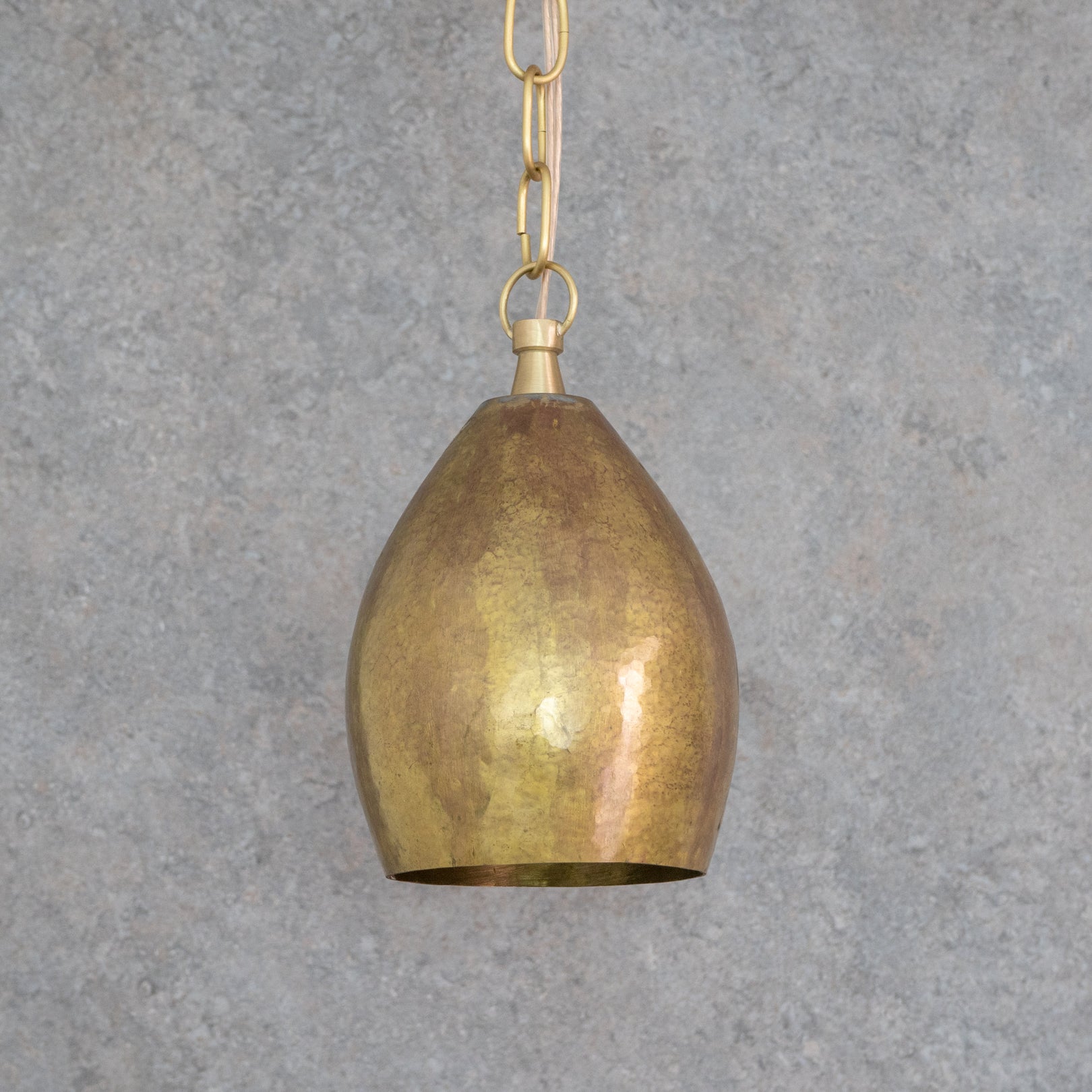 Hand-Forged Brass Teardrop Pendant Light — product detail 3