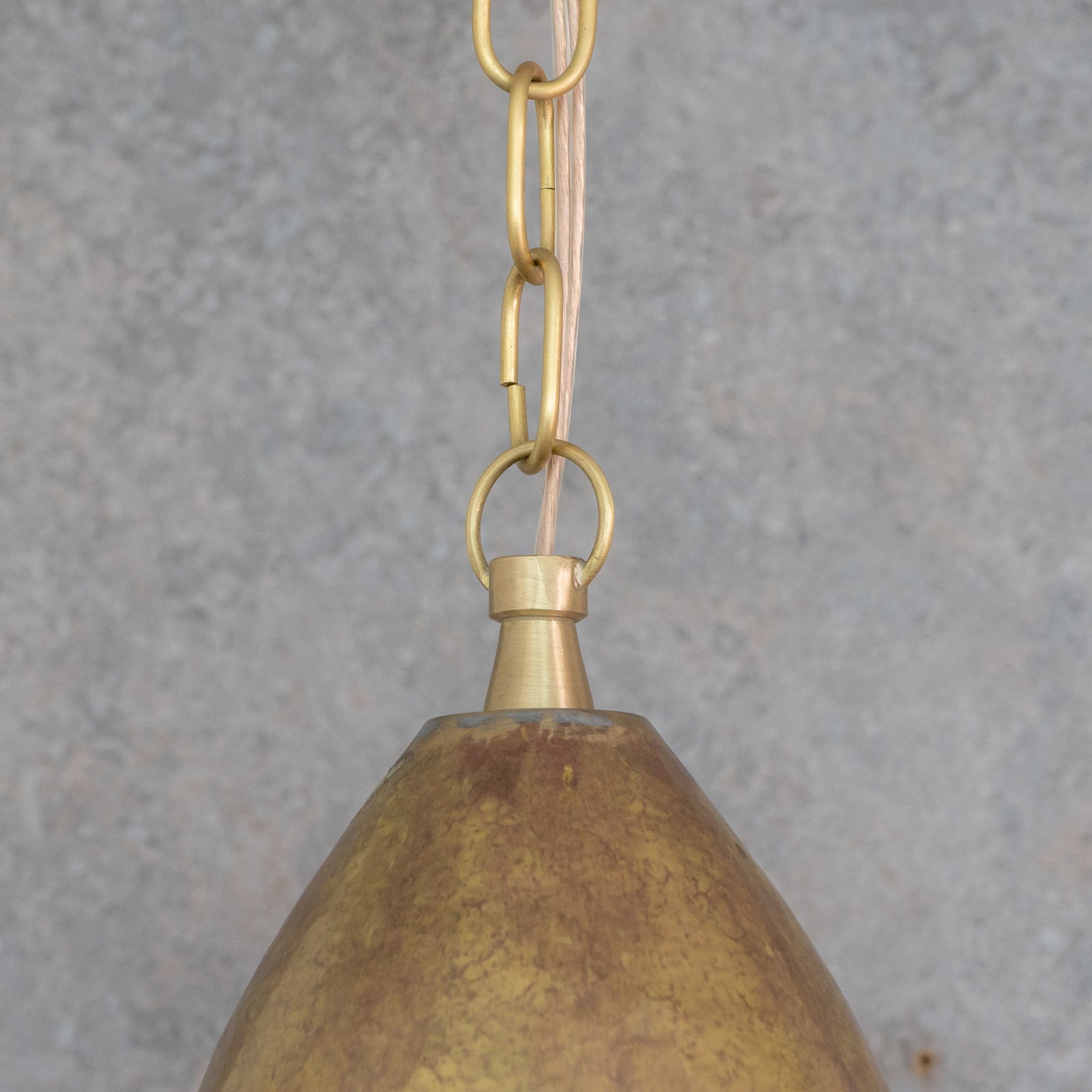 Hand-Forged Brass Teardrop Pendant Light — product detail 4