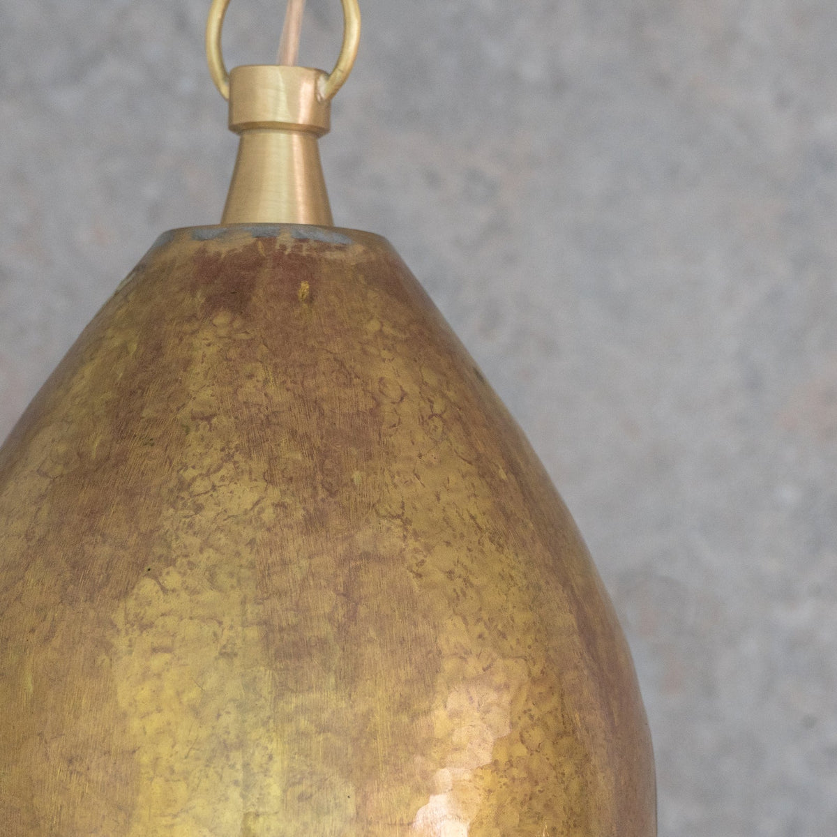 Hand-Forged Brass Teardrop Pendant Light — product detail 5