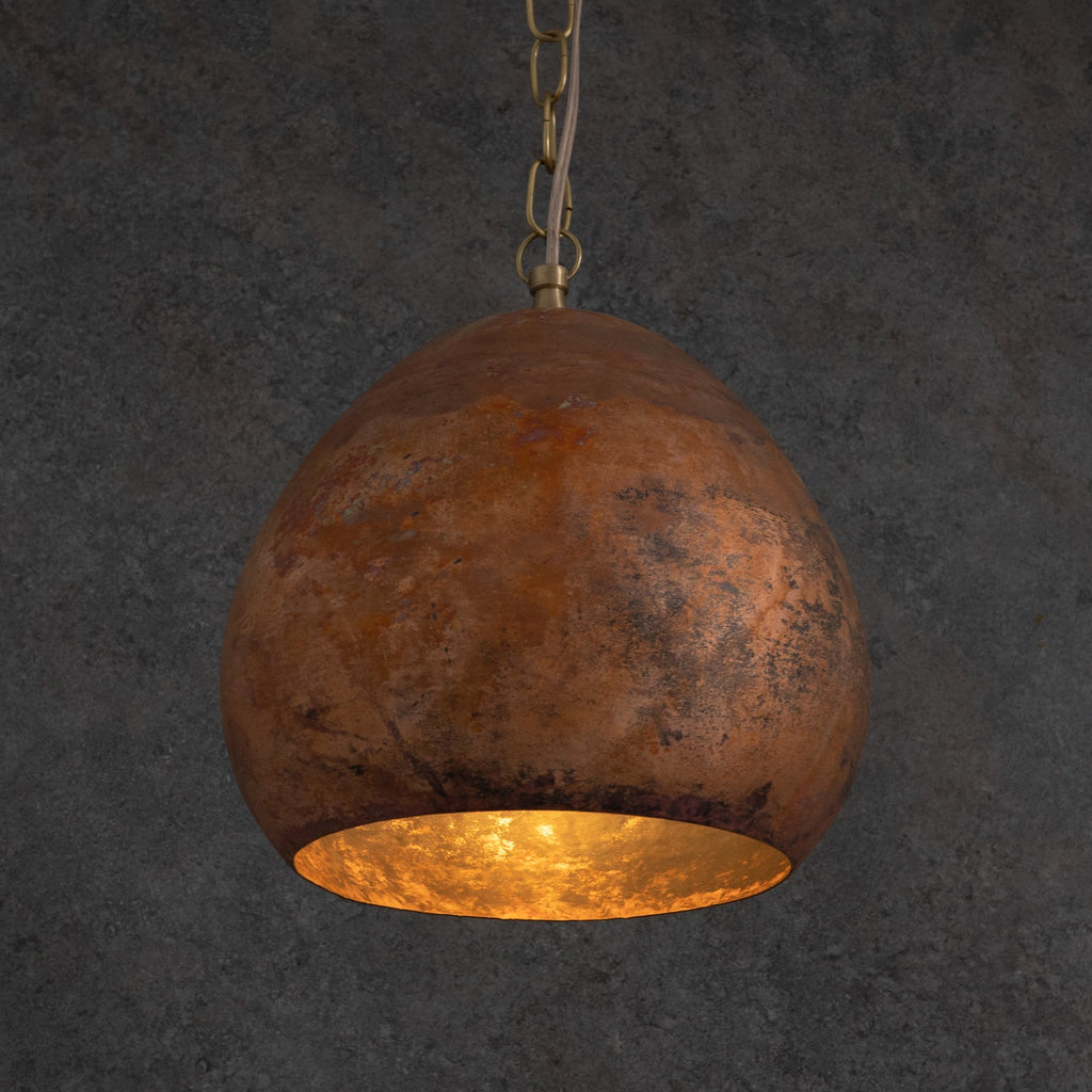 Oxidized Copper Teardrop Pendant Light — product detail 3