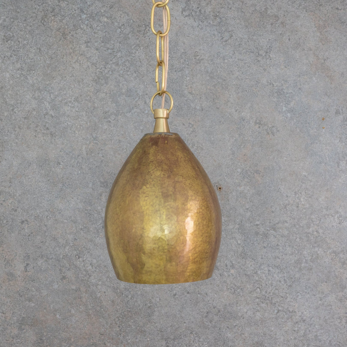 Hand-Forged Brass Teardrop Pendant Light — product detail 6