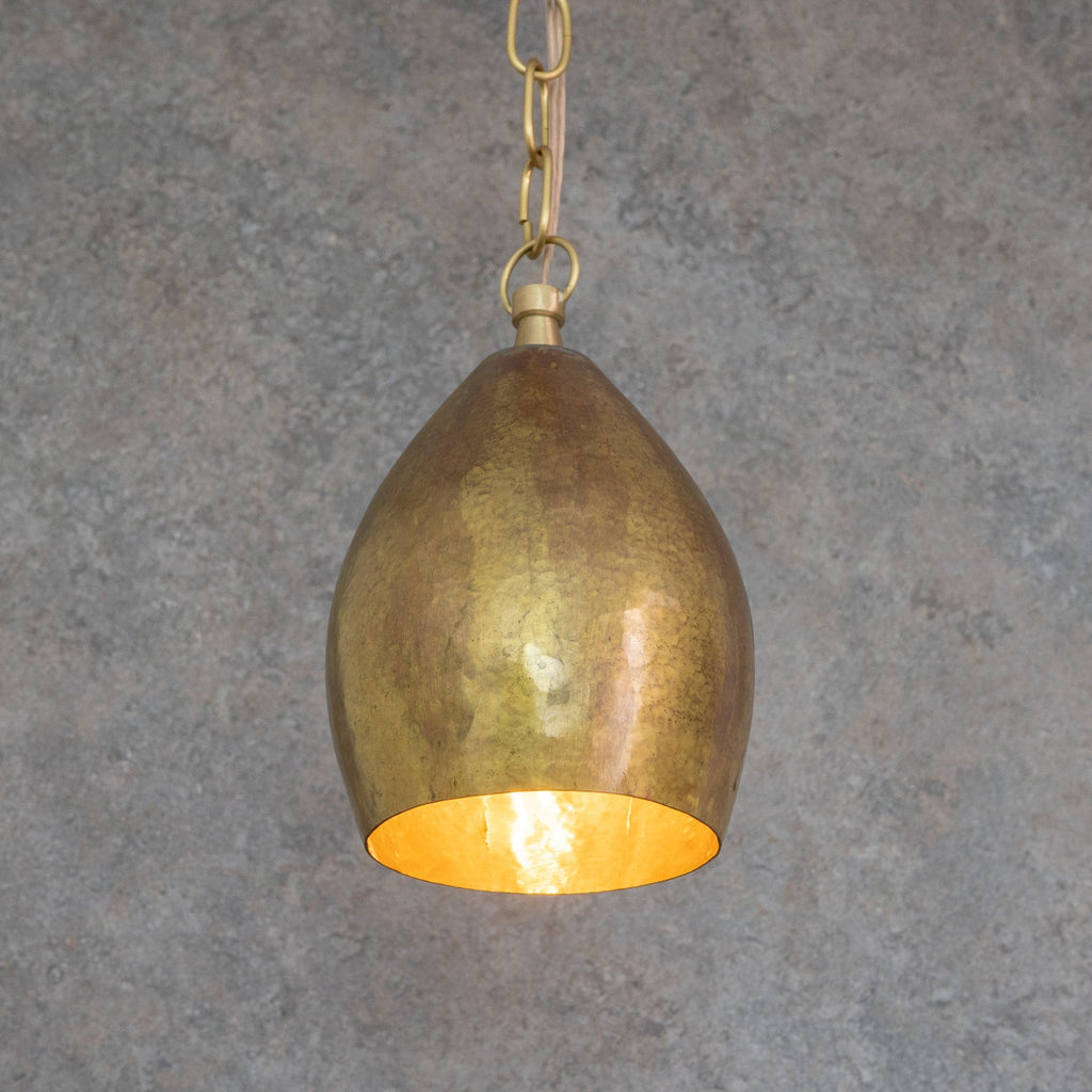 Hand-Forged Brass Teardrop Pendant Light — product detail 7