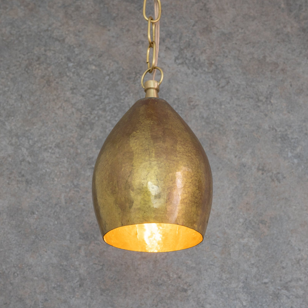 Hand-Forged Brass Teardrop Pendant Light — product detail 7