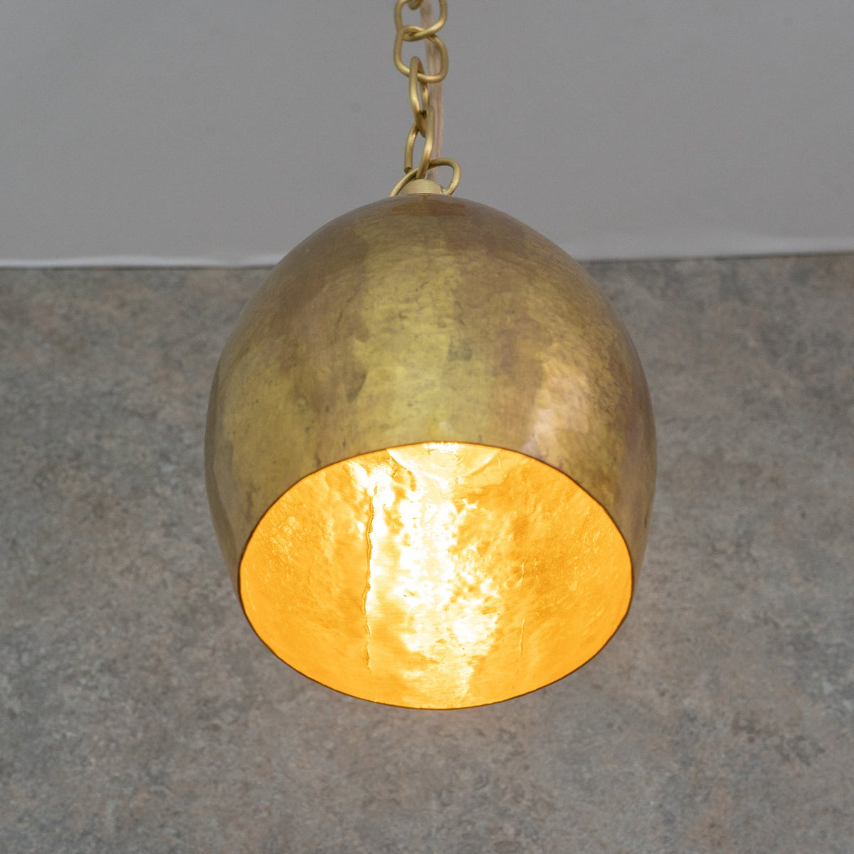 Hand-Forged Brass Teardrop Pendant Light — product detail 2