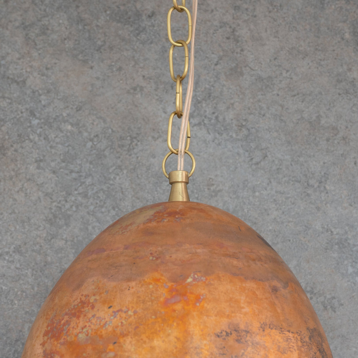 Oxidized Copper Teardrop Pendant Light — product detail 6