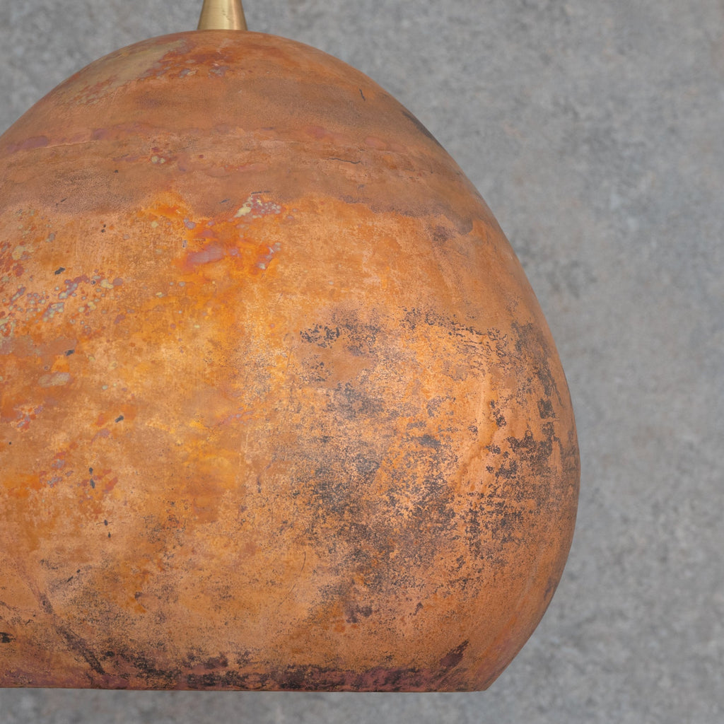 Oxidized Copper Teardrop Pendant Light — product detail 7