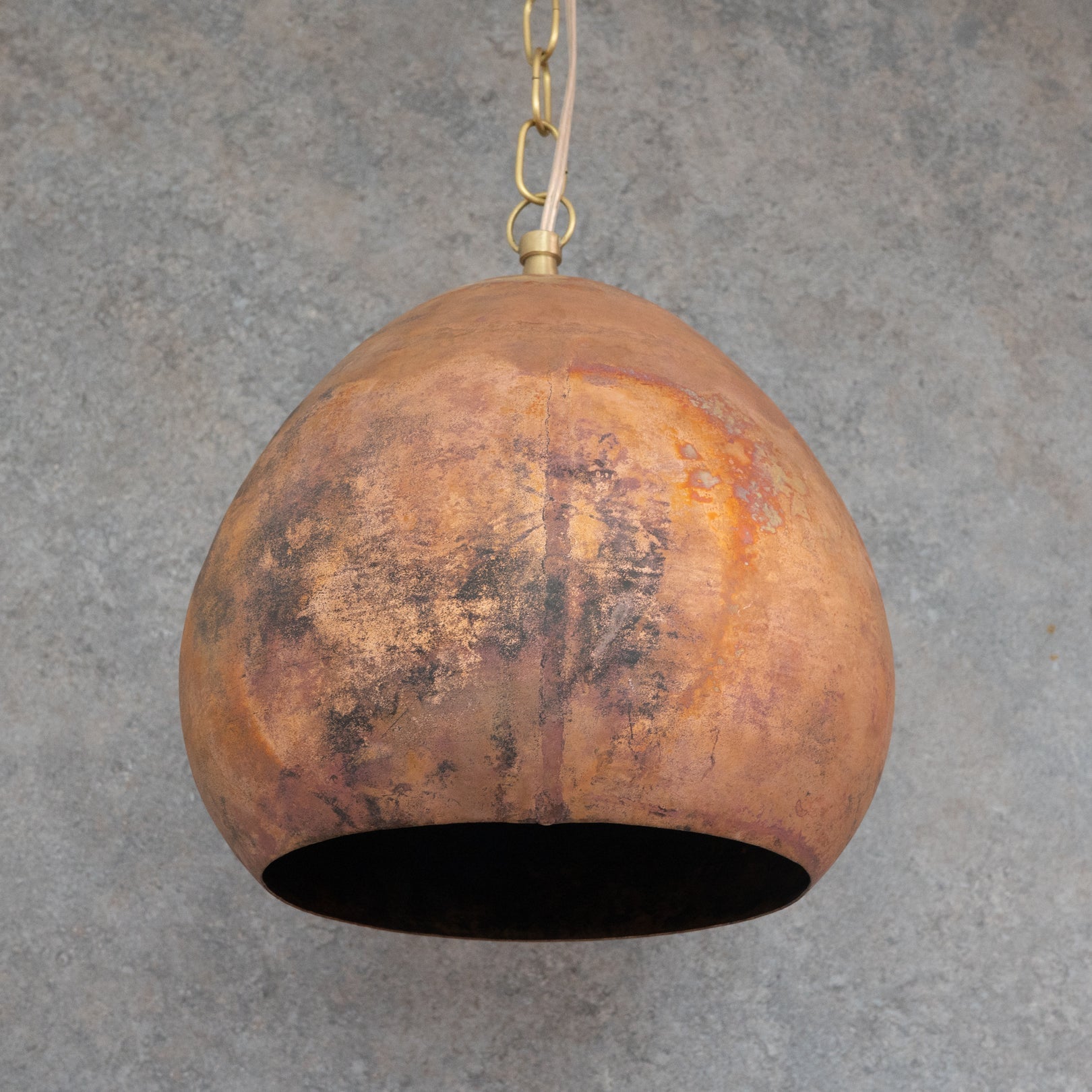 Oxidized Copper Teardrop Pendant Light — product detail 4