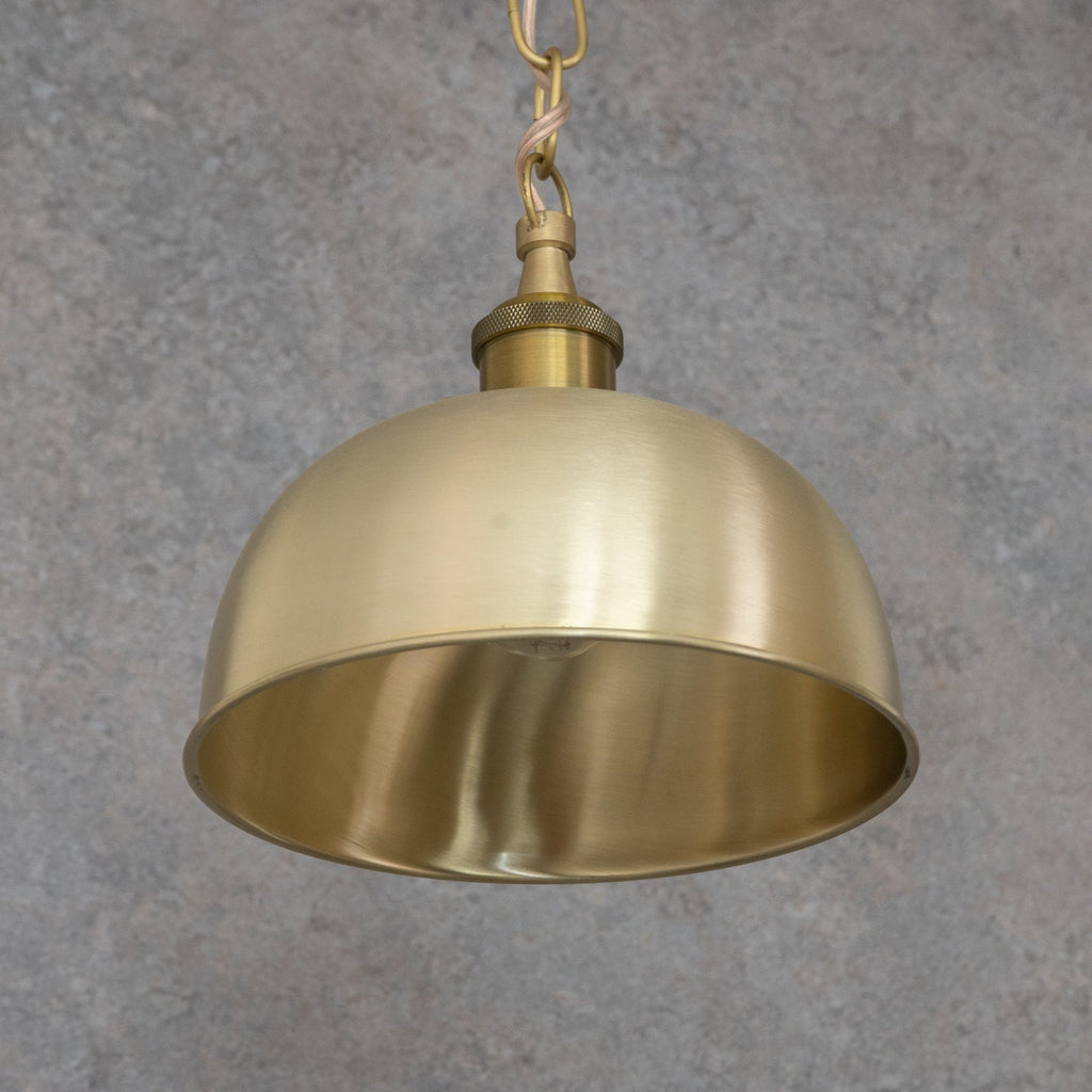 Brushed Brass Dome Pendant Light — product detail 4