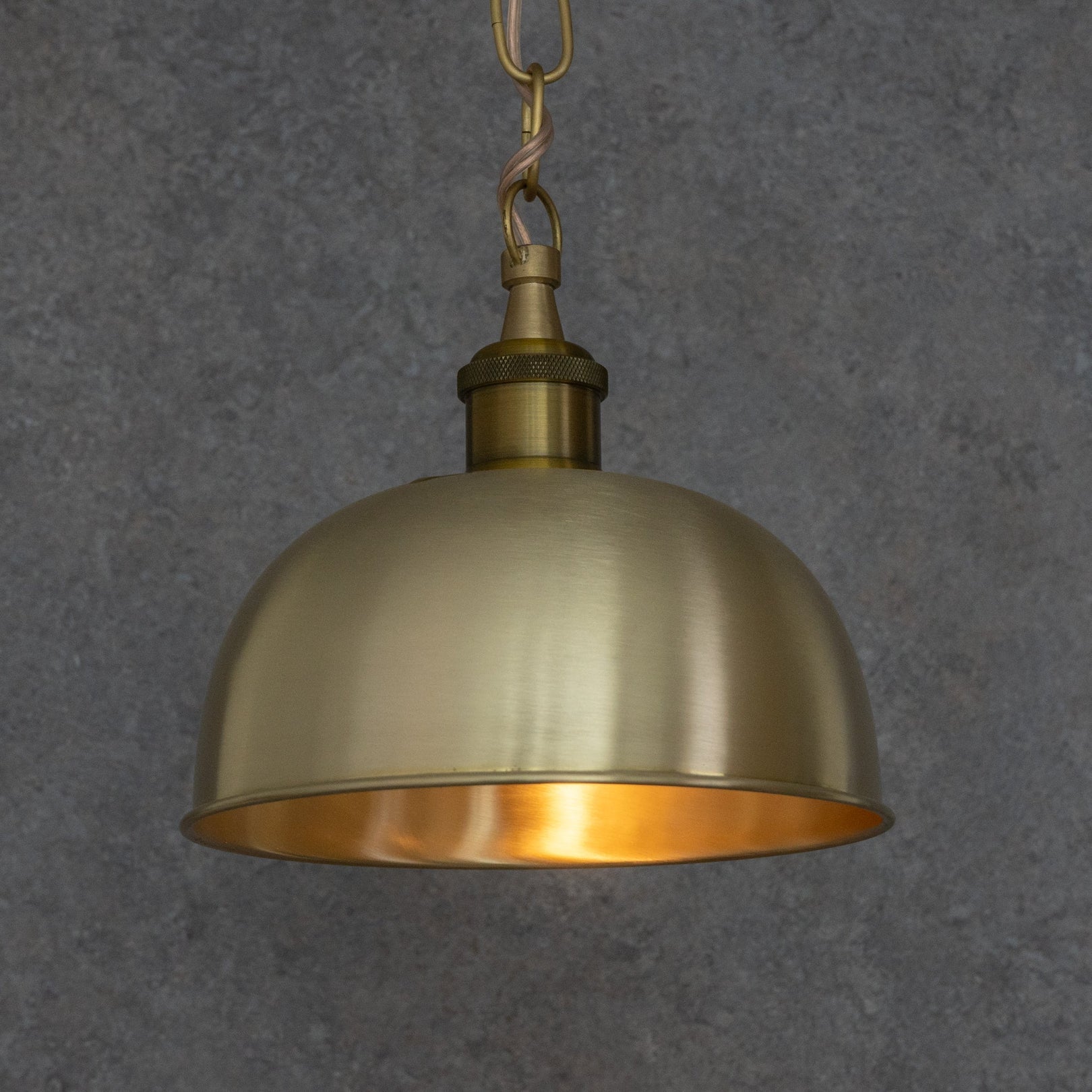 Brushed Brass Dome Pendant Light — product detail 5