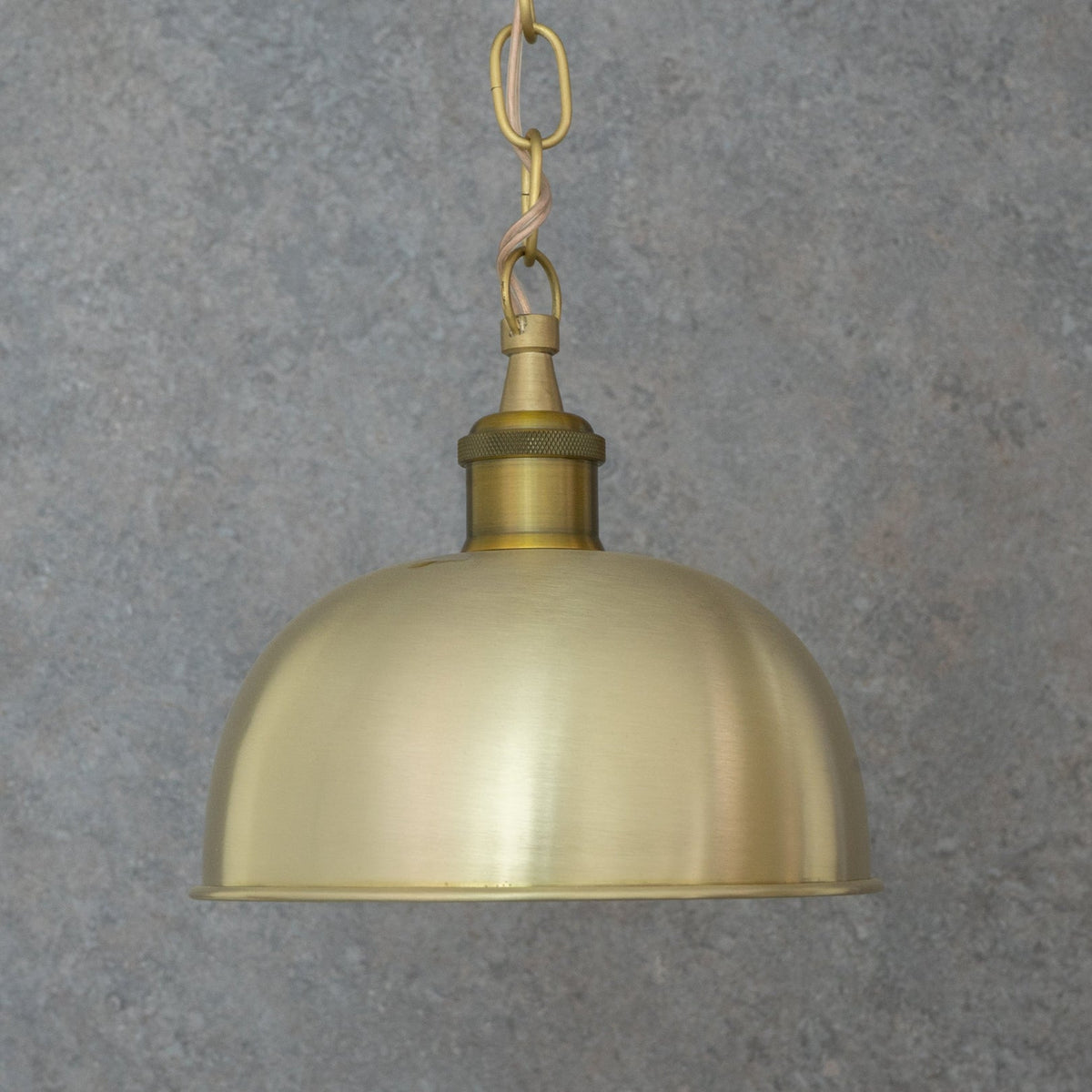 Brushed Brass Dome Pendant Light — product detail 3