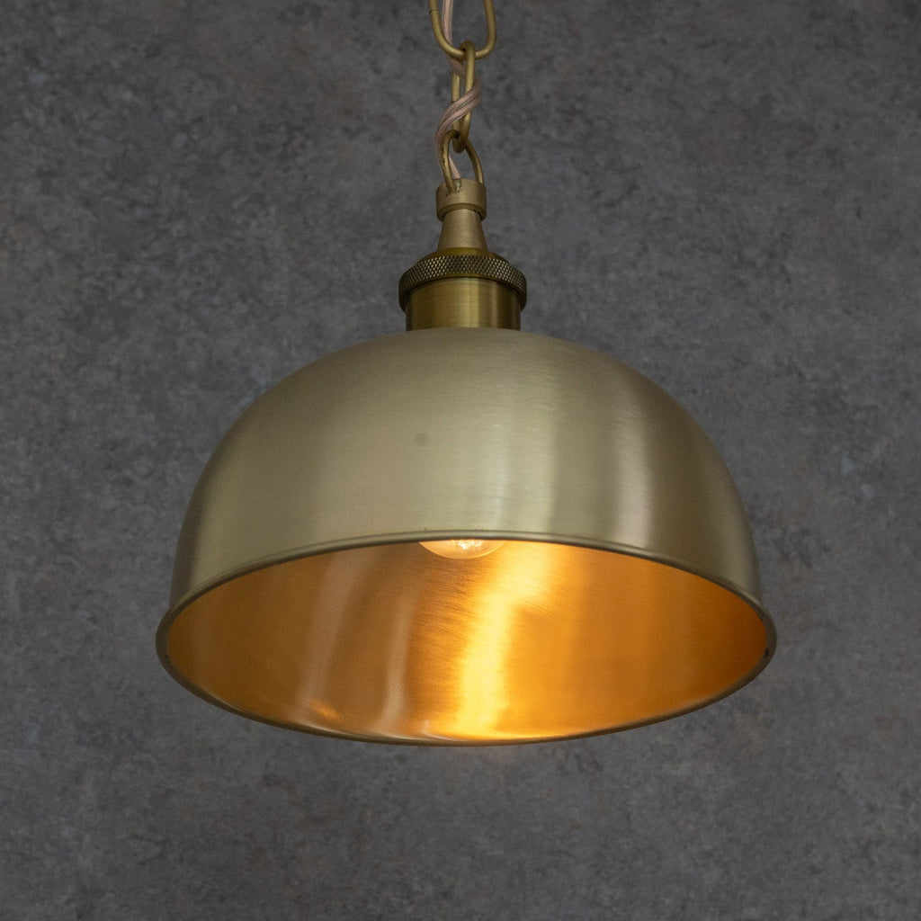 Brushed Brass Dome Pendant Light — product detail 6