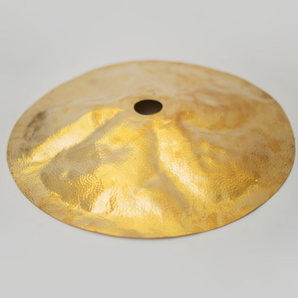 Hammered Brass Flat Disc Pendant Light — product detail 6