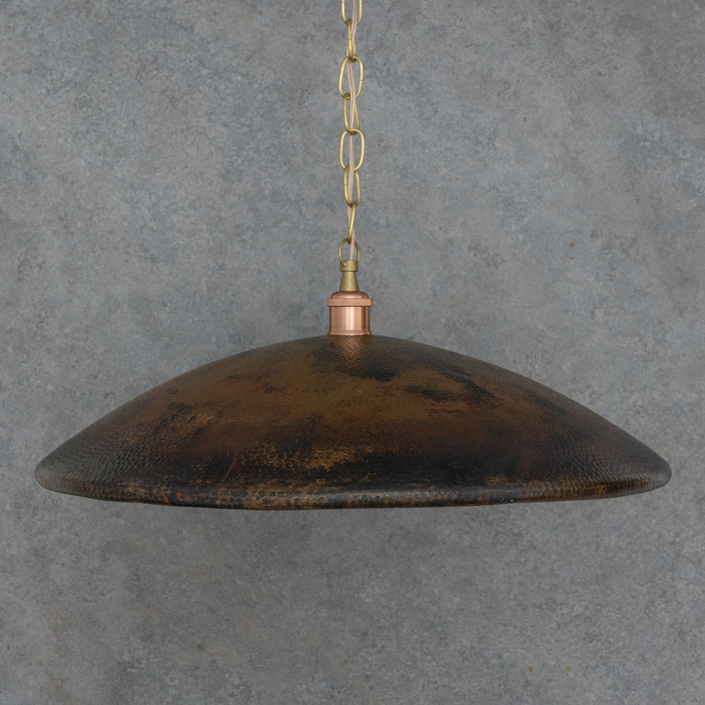 Hammered Copper Saucer Pendant Light — product detail 3