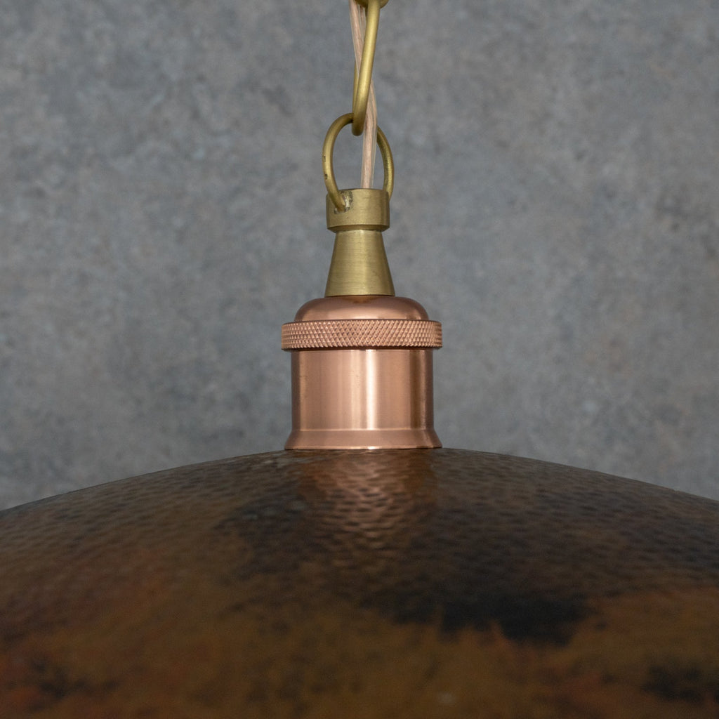 Hammered Copper Saucer Pendant Light — product detail 5