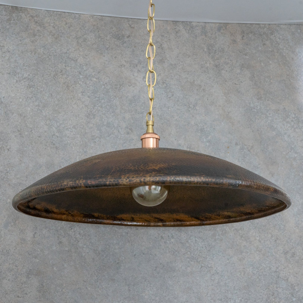 Hammered Copper Saucer Pendant Light — product detail 7