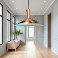 Handcrafted Rustic Patina Copper Dome Pendant Light
