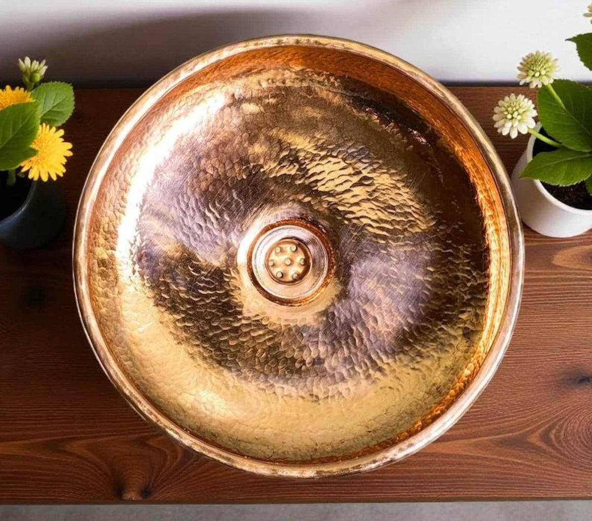 Handcrafted Green Patina Copper Washbasin