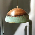 Copper Patina Industrial Dome Pendant