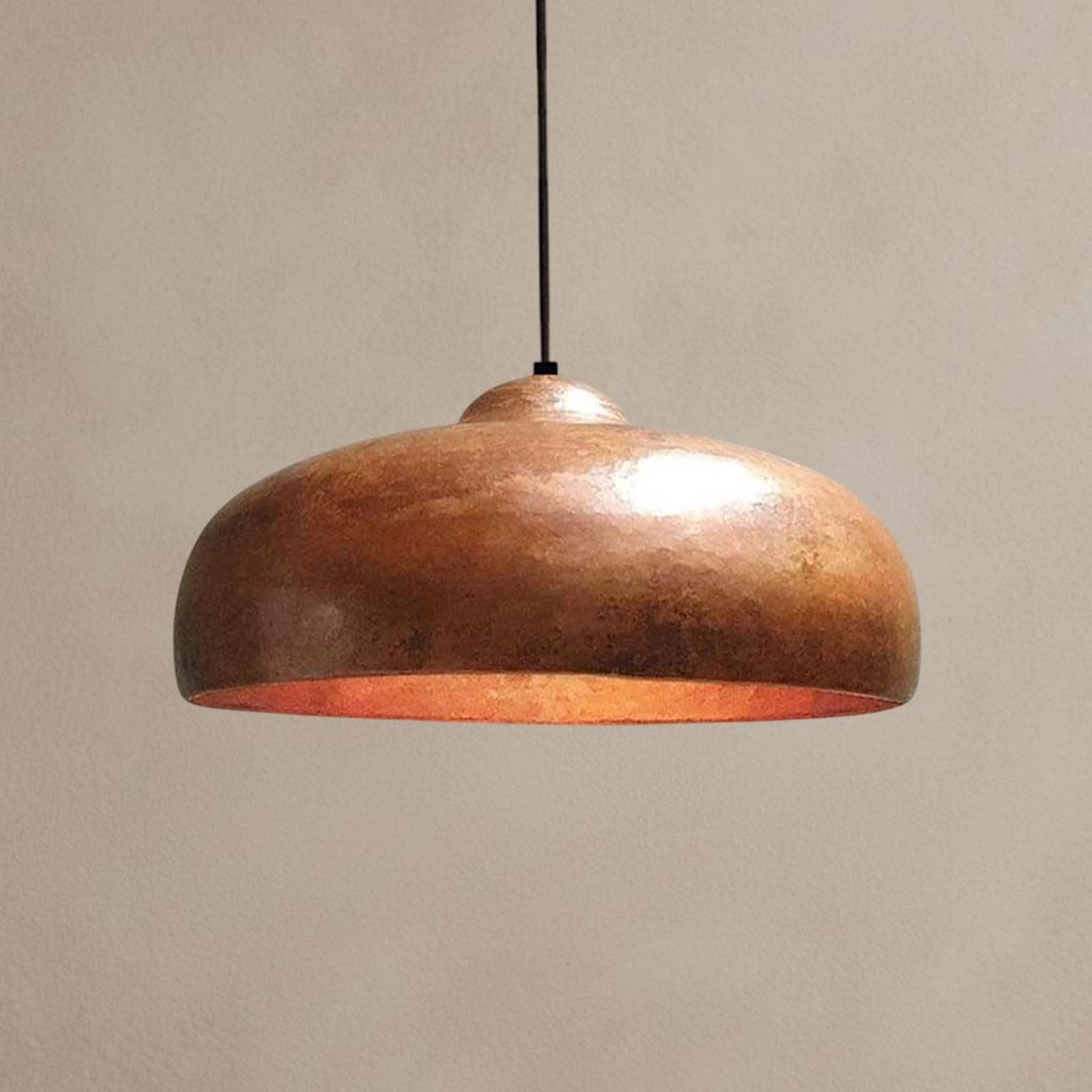 Rustic Copper Kitchen Island Pendant