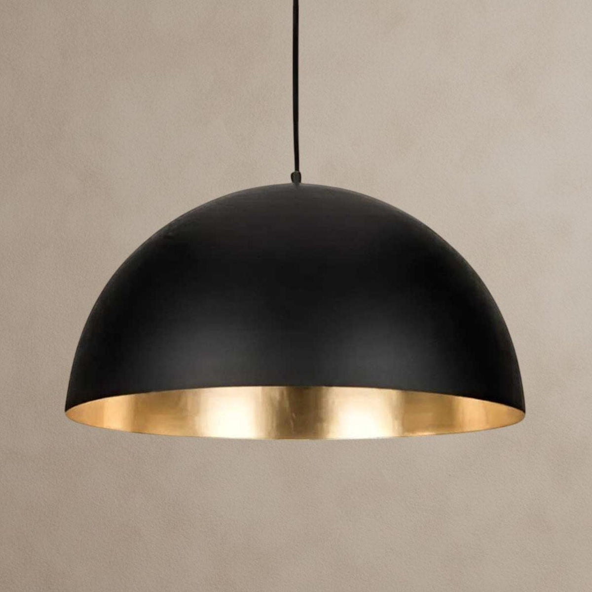Vintage Industrial Brass Pendant Light