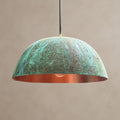 Verdigris Copper Rustic Dome Pendant