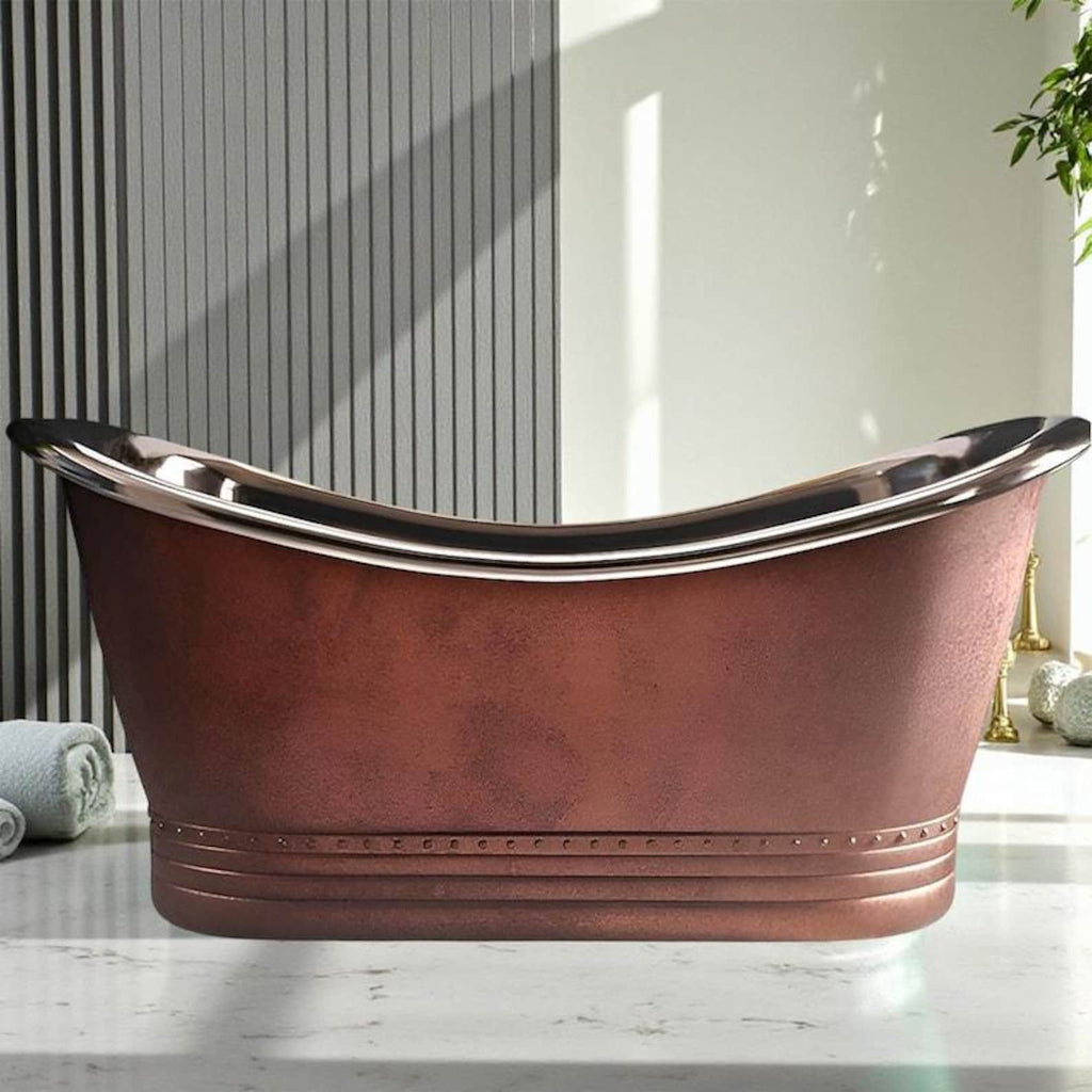 Handmade Hammered Copper Soaking Tub: Antique Copper Bathtub