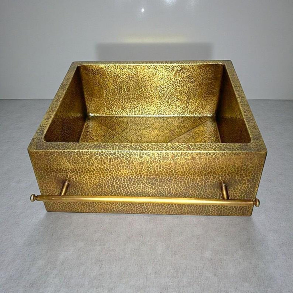 Handcrafted Unlacquered Brass Farmhouse Sink