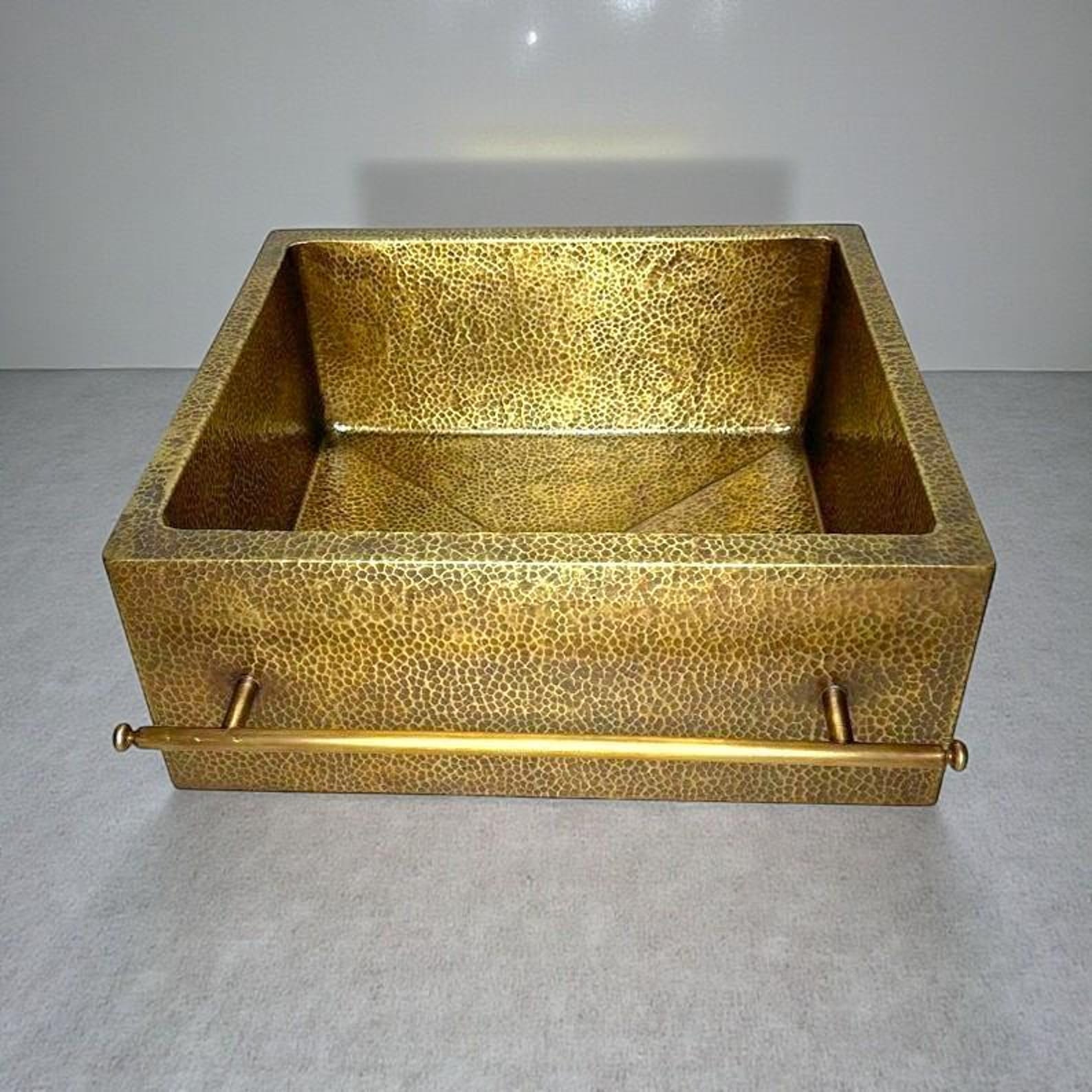 Handcrafted Unlacquered Brass Farmhouse Sink