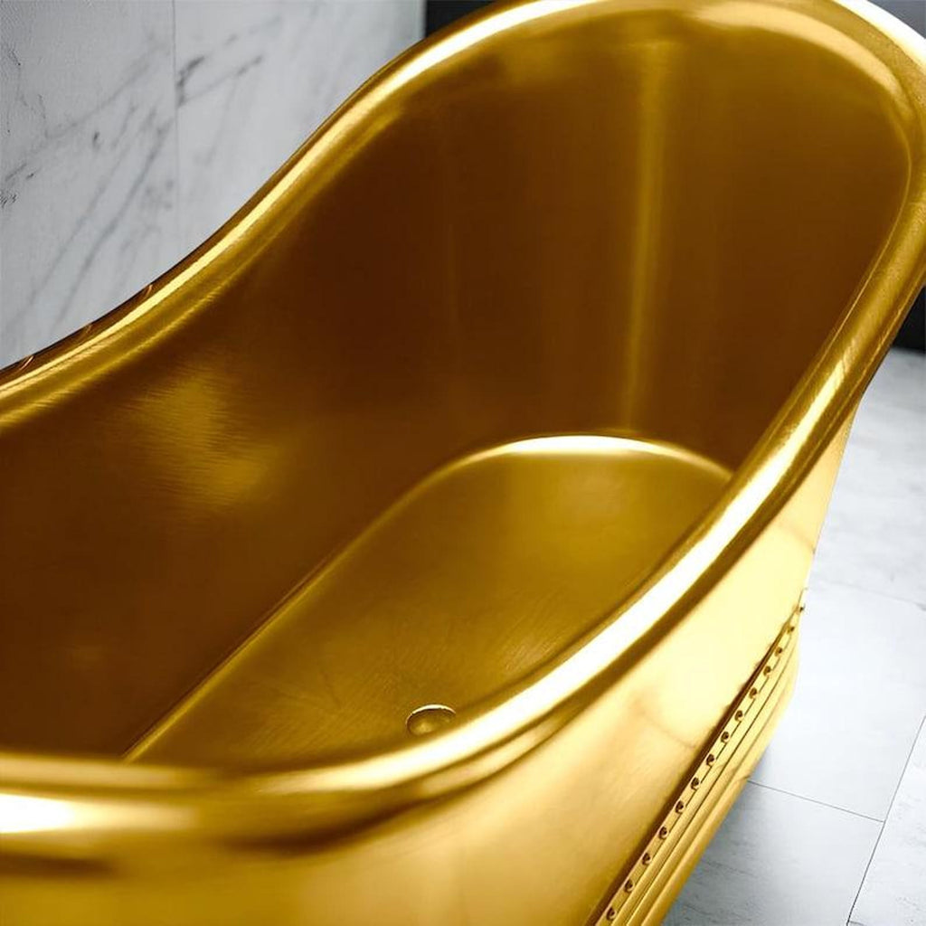 Handmade Brass Bathtub: Antique Hammered Finish Soaking Tub