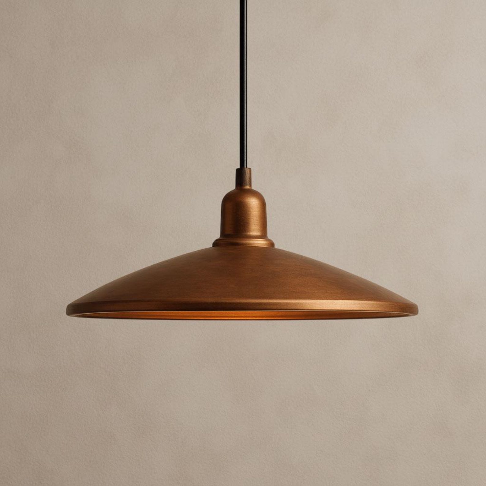 Handmade Copper Rustic Dome Pendant