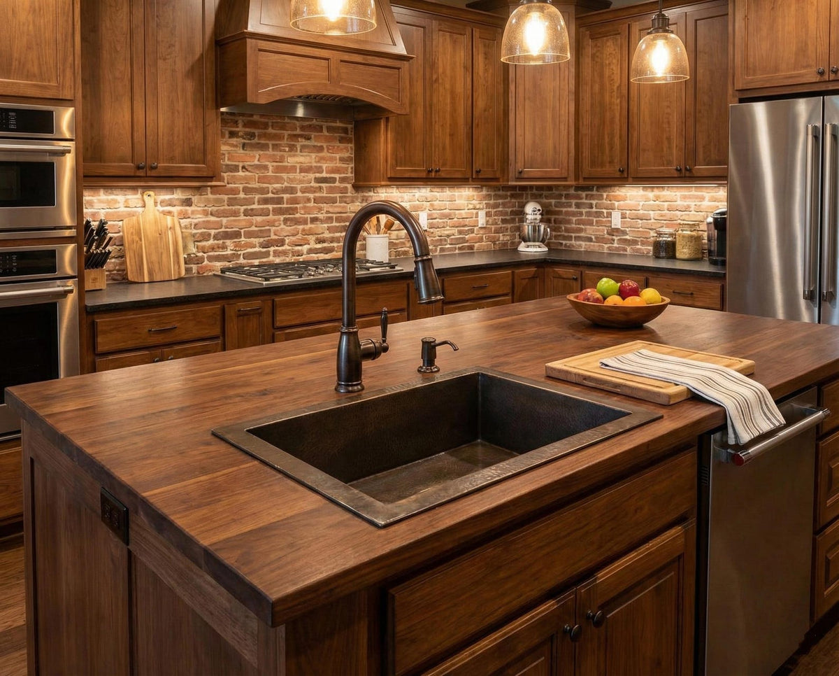 Antique Patina Brass Undermount Sink