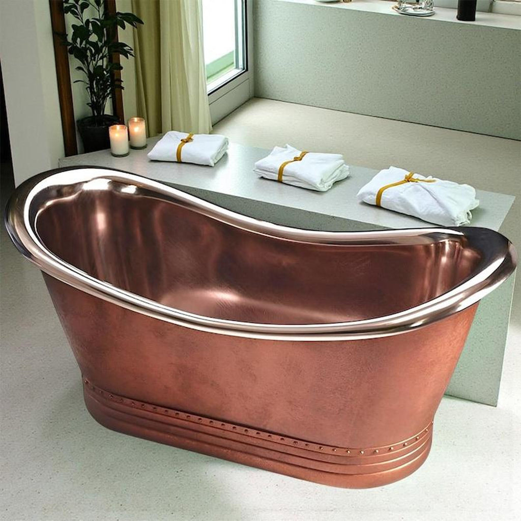 Handmade Hammered Copper Soaking Tub: Antique Copper Bathtub
