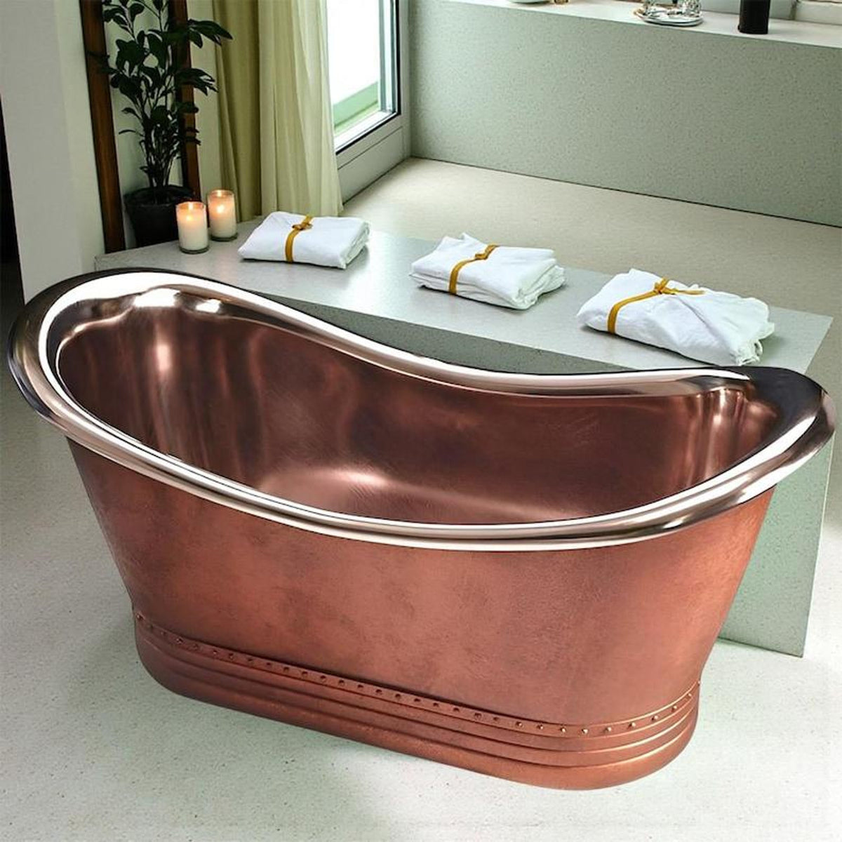 Handmade Hammered Copper Soaking Tub: Antique Copper Bathtub