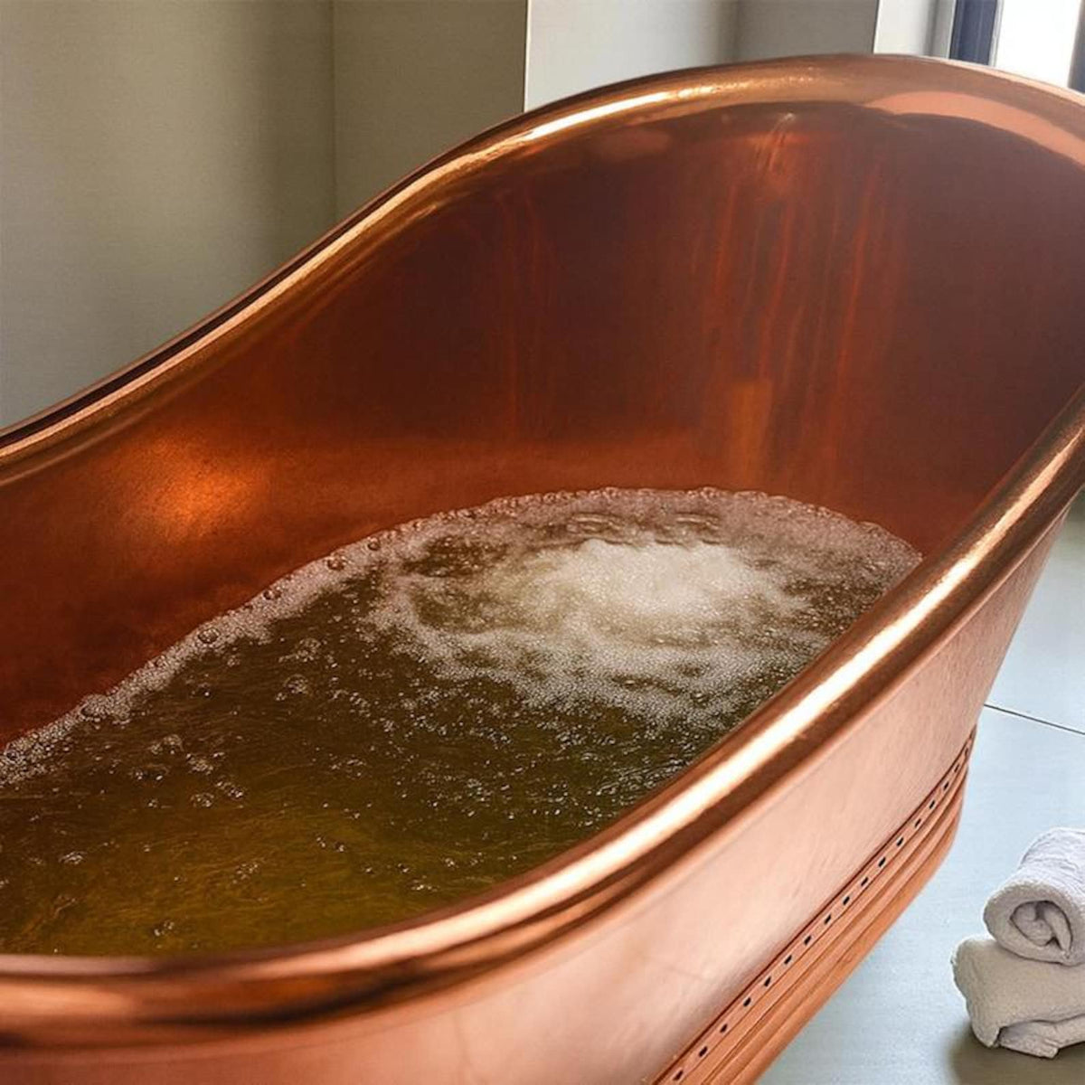 Handcrafted Copper Bathtub, Luxury Polished Copper Bathtub, Handmade Freestanding Soaking Tub for Spa, Rustic Vintage Copper Bathtubs