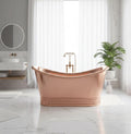 Handmade Copper Freestanding Bathtub, Luxury Rustic Soaking Tub