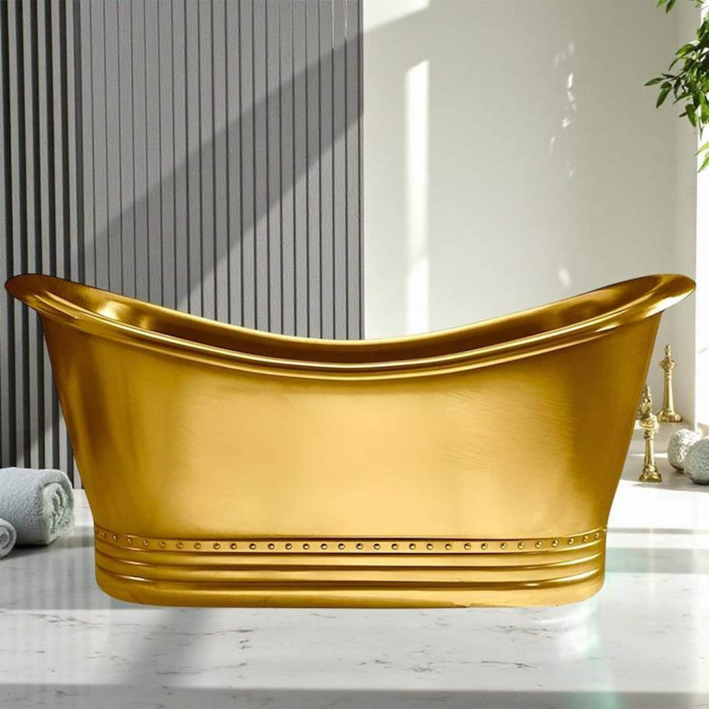 Luxury Handmade Brass Bathtub – Freestanding Clawfoot Soaking Tub for Spa & Home, Antique Hammered Finish Bathtub, Handmade Brass bathtub