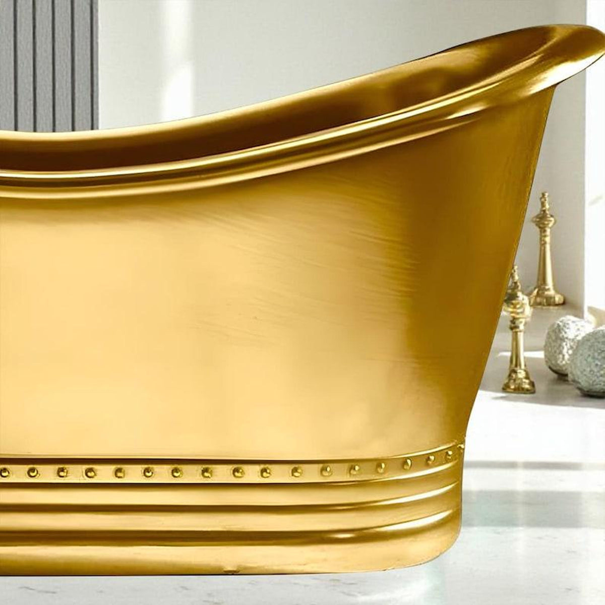 Luxury Handmade Brass Bathtub – Freestanding Clawfoot Soaking Tub for Spa & Home, Antique Hammered Finish Bathtub, Handmade Brass bathtub