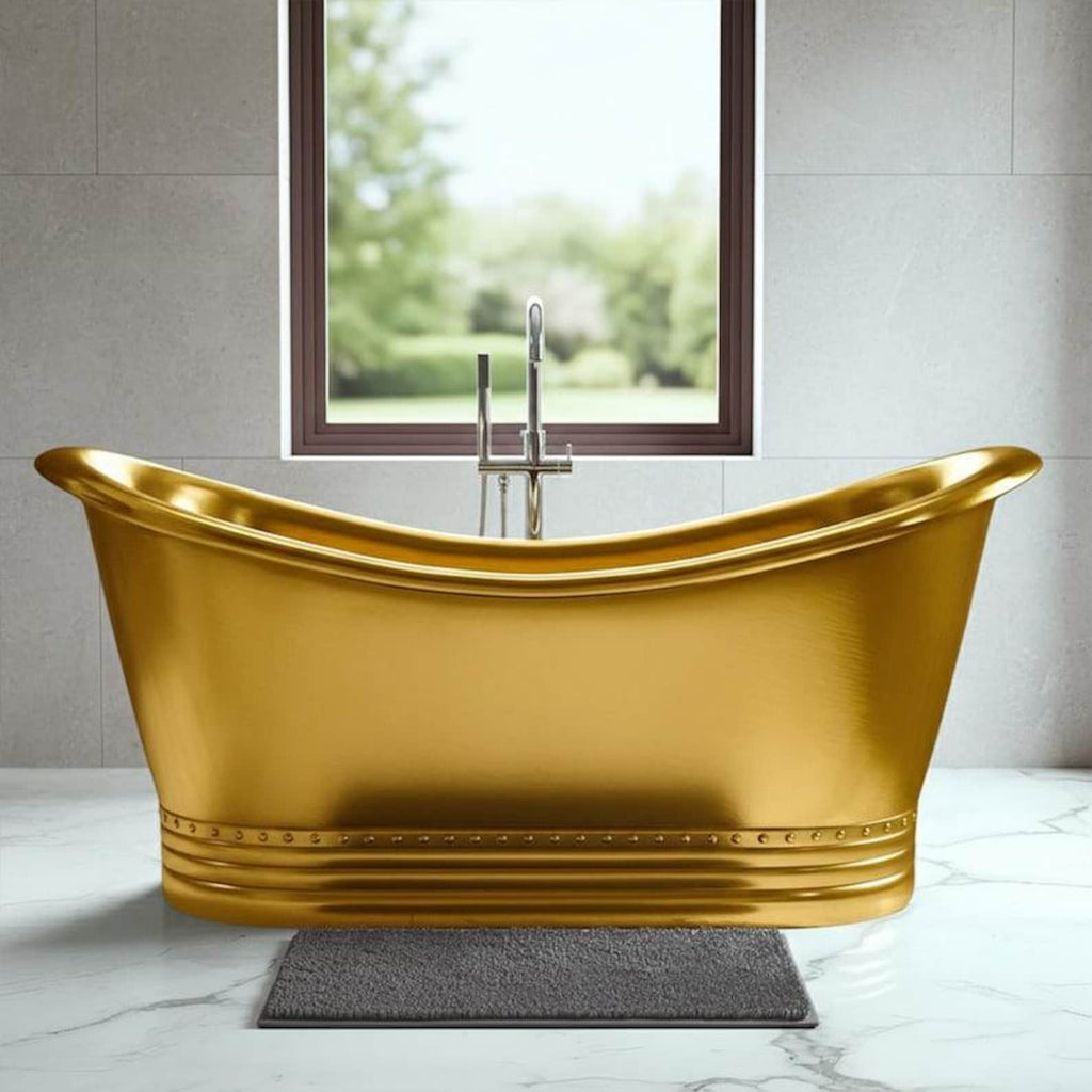 Luxury Handmade Brass Bathtub – Freestanding Clawfoot Soaking Tub for Spa & Home, Antique Hammered Finish Bathtub, Handmade Brass bathtub