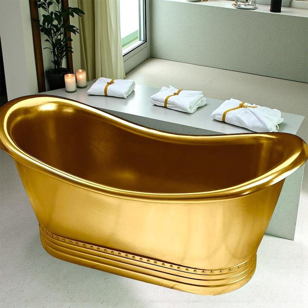 Luxury Handmade Brass Bathtub – Freestanding Clawfoot Soaking Tub for Spa & Home, Antique Hammered Finish Bathtub, Handmade Brass bathtub