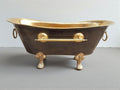 Handmade Brass Clawfoot Soaking Bathtub: Black Patina Finish, Outdoor & Indoor Tub