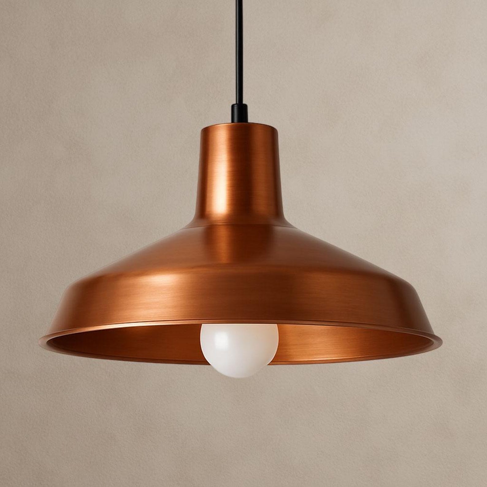 Handmade Hammered Copper Rustic Dome Light