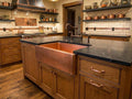 Hammered Copper Apron Front Square Sink