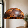 Antiqued Copper Dome Pendant Light
