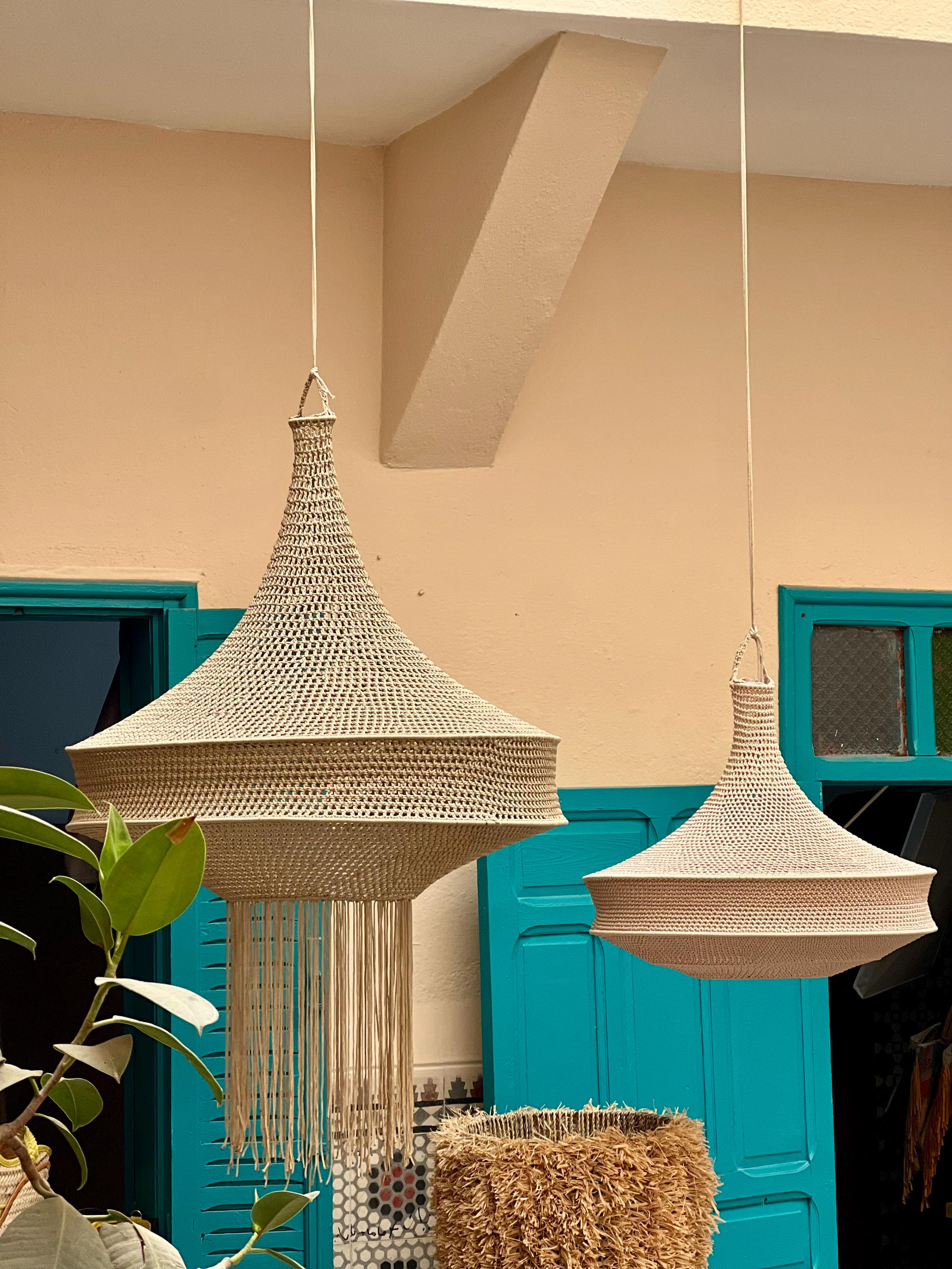 Diana handmade crochet pendant light — product photo 6