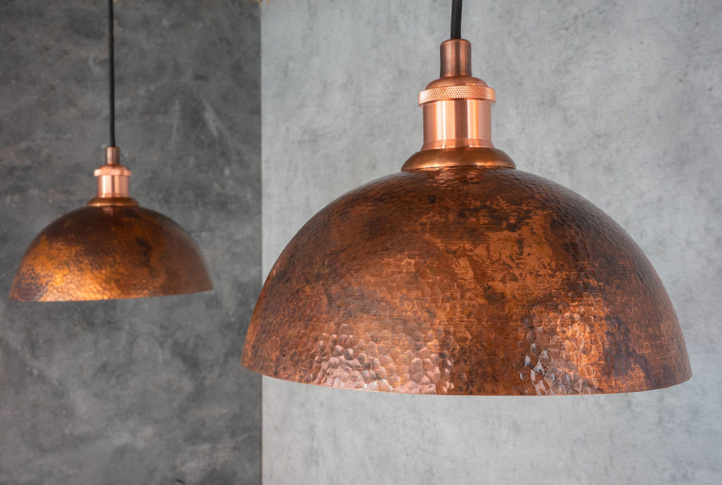 Oxidized Copper Double-Dome Island Light — product detail 3