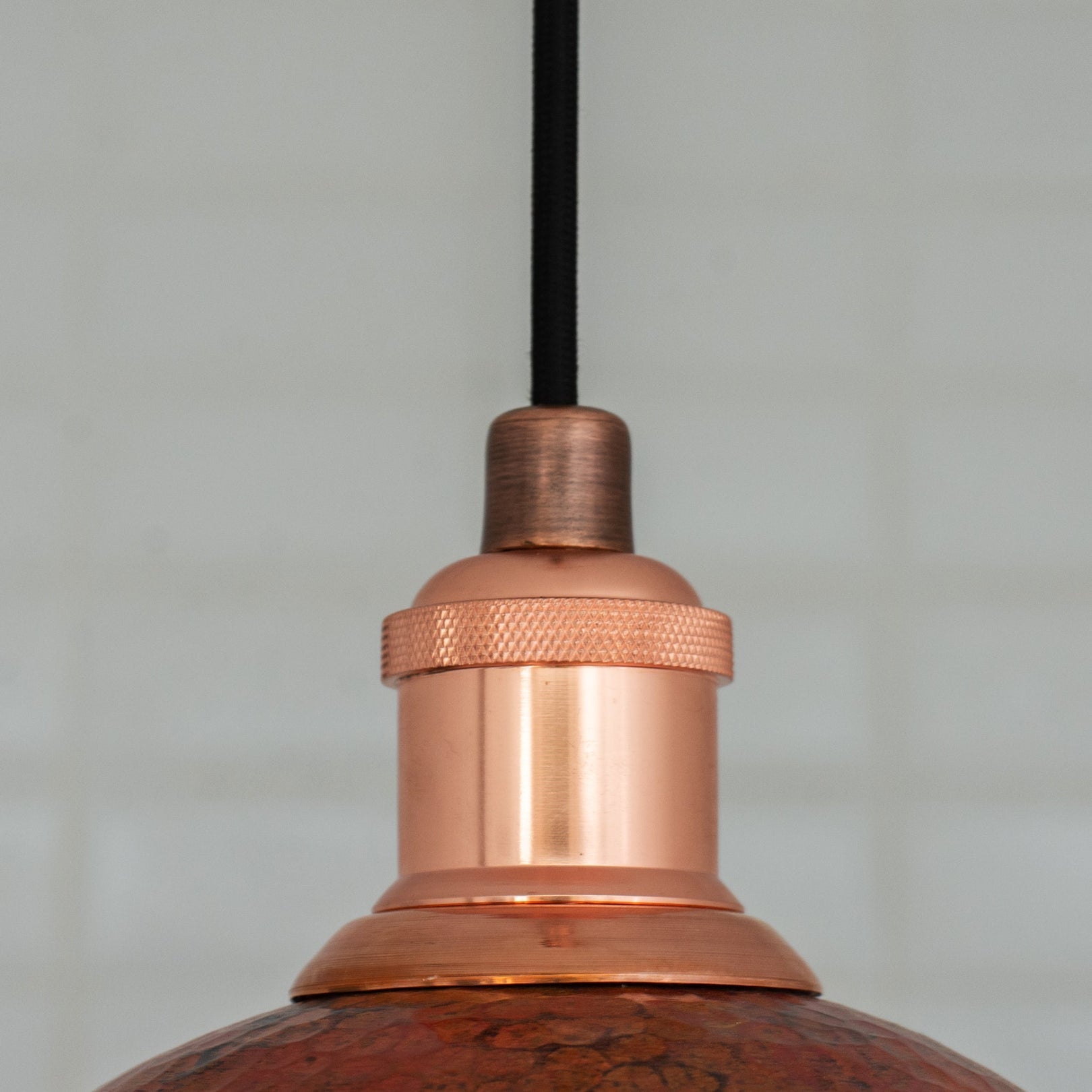 Oxidized Copper Globe Pendant Light — product detail 6